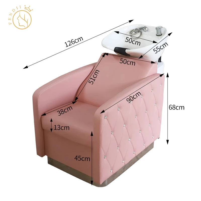 Salon Pink Shampoo Bed Hair Washing Chair
