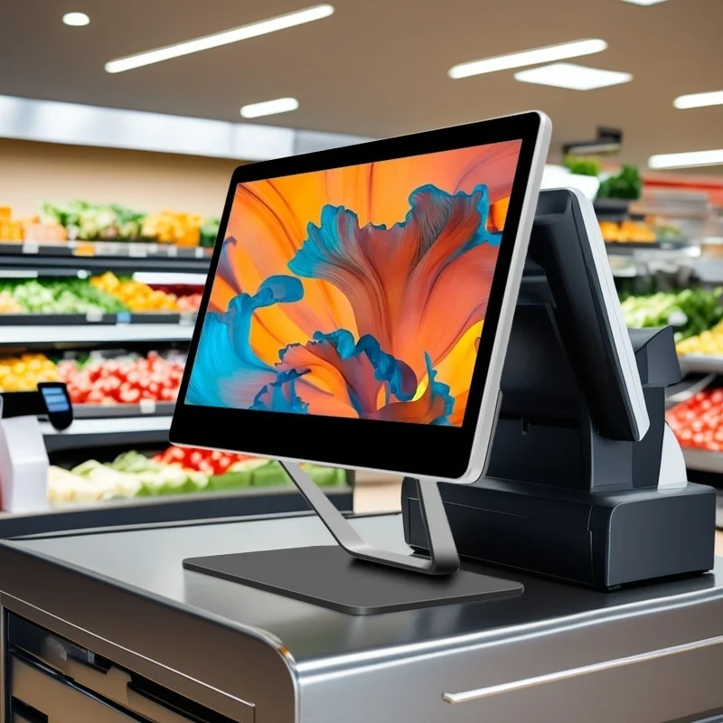 custom 15.6inch mobile smart software pos computer all in one wifi Printer Scanner hardware System terminal gas station