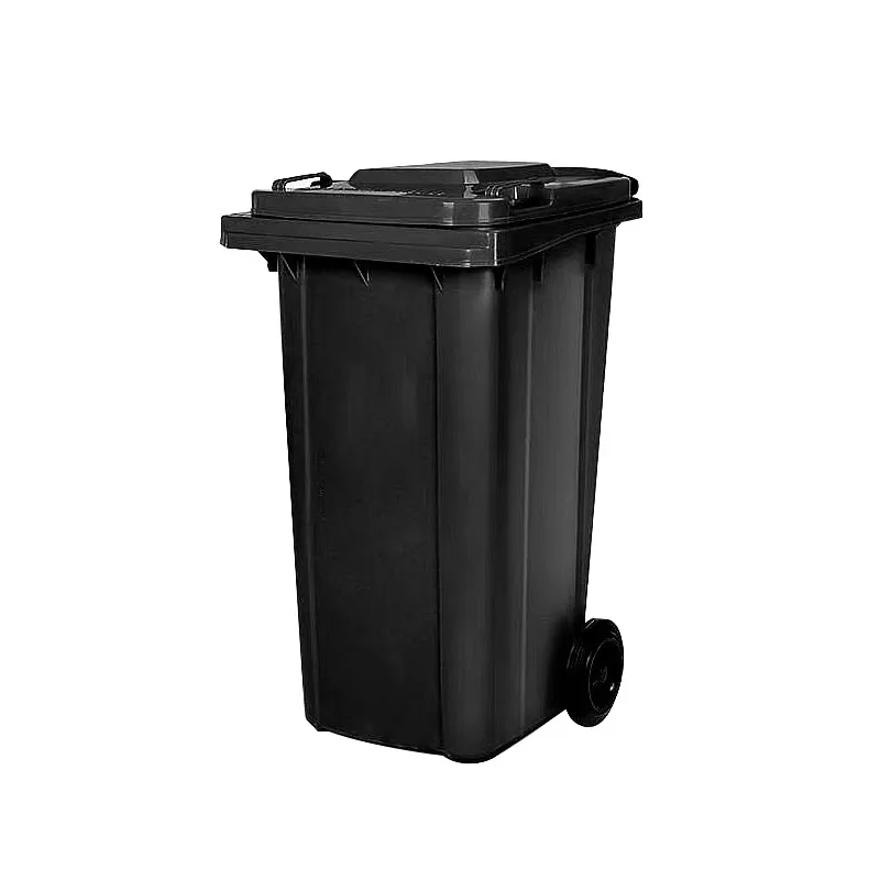 Factory wholesale 240 L plastic mobile garbage bins  for sale  outdoor large swing top garbage waste bin waste container