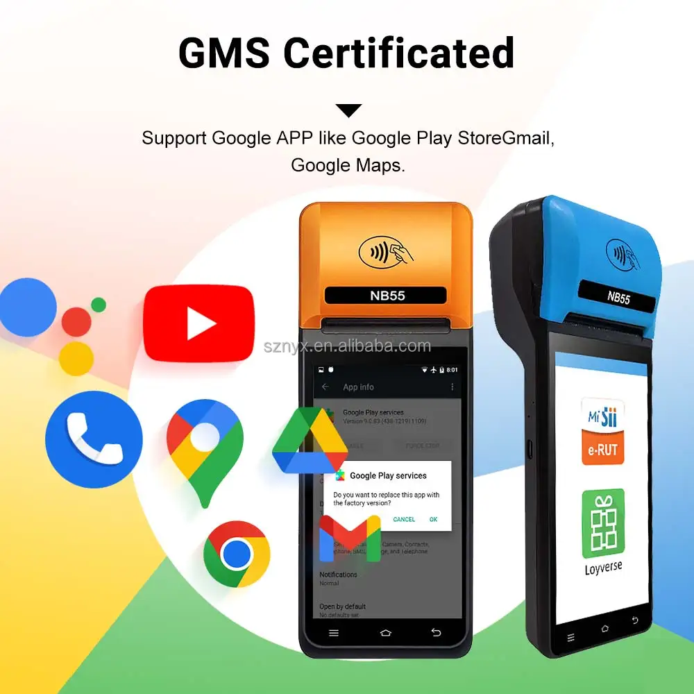 Noryox Pos Machine 5.5 Inch Android 13 3+16GB 4G All in One Handheld Pos Terminal 58mm Pos Handheld Printer for Bus Ticket