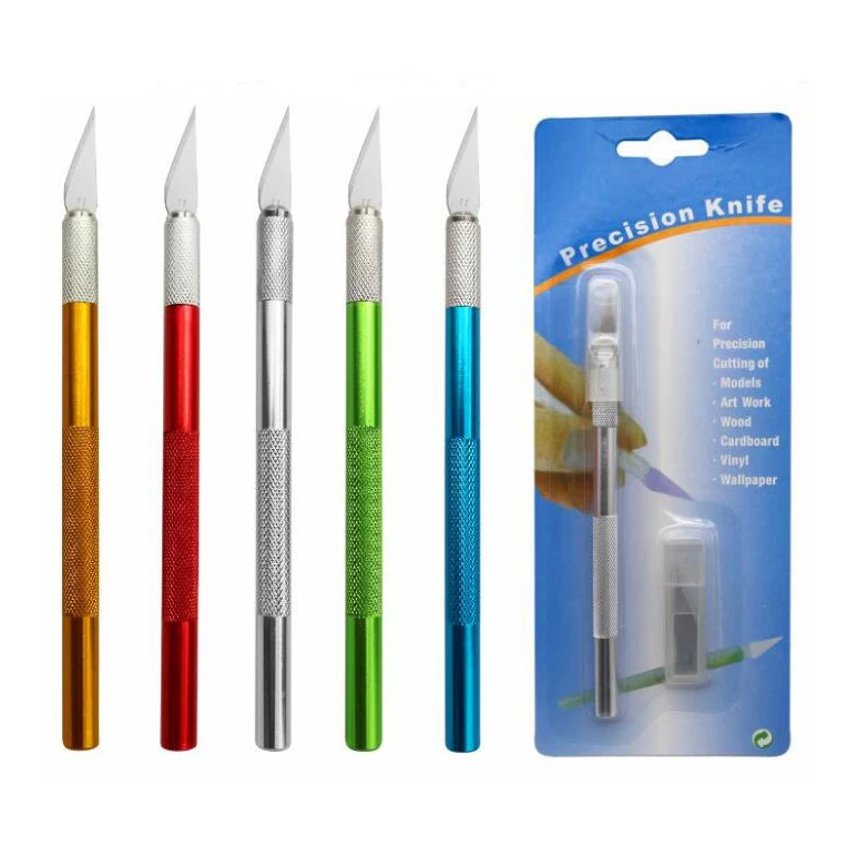 Homesun Multi-functional Precision Cake Carving Craft Knife With 5pcs Blades Diy Carving Craft Hobby Knife Razor Tool Set