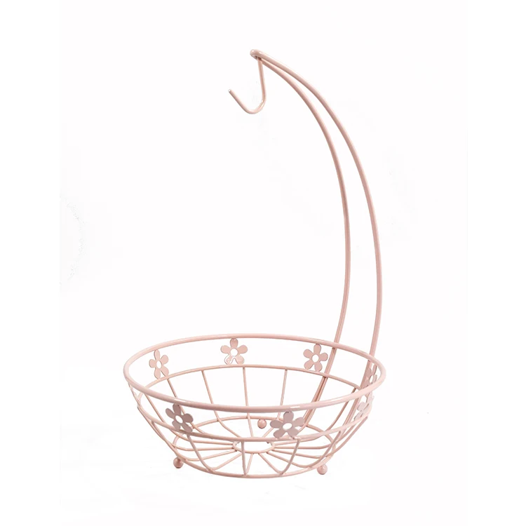 Modern Style Home Kitchen Decorative Metal Wire 2 Tier Fruit Basket