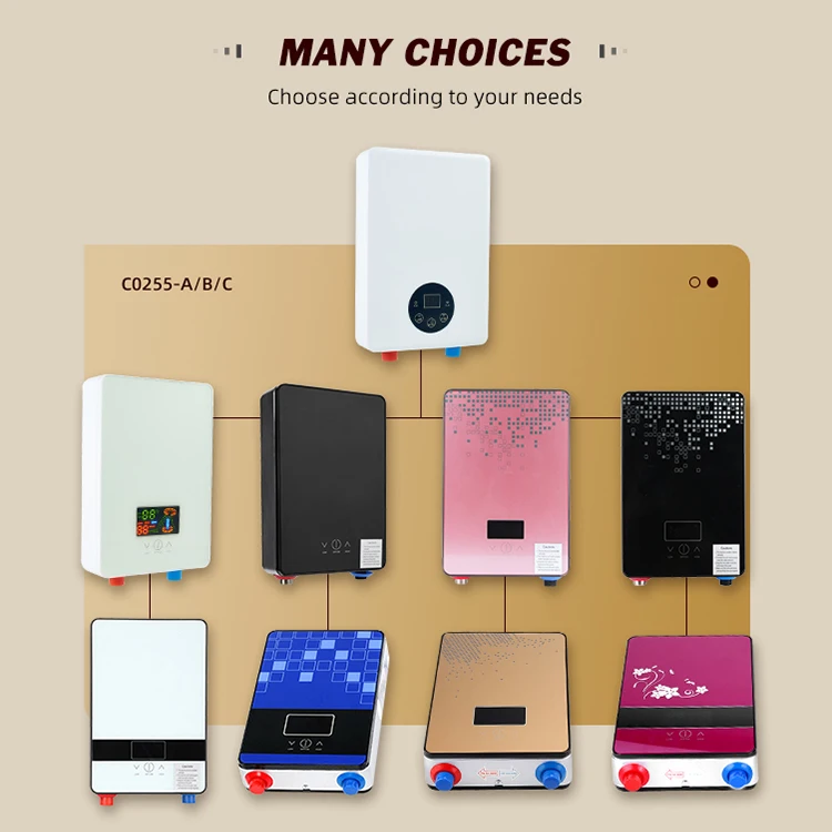 Factory Wholesale Energy Saving Small Portable Wall Mount Electric Bathroom Tankless Mini Instant Electric Water Heater