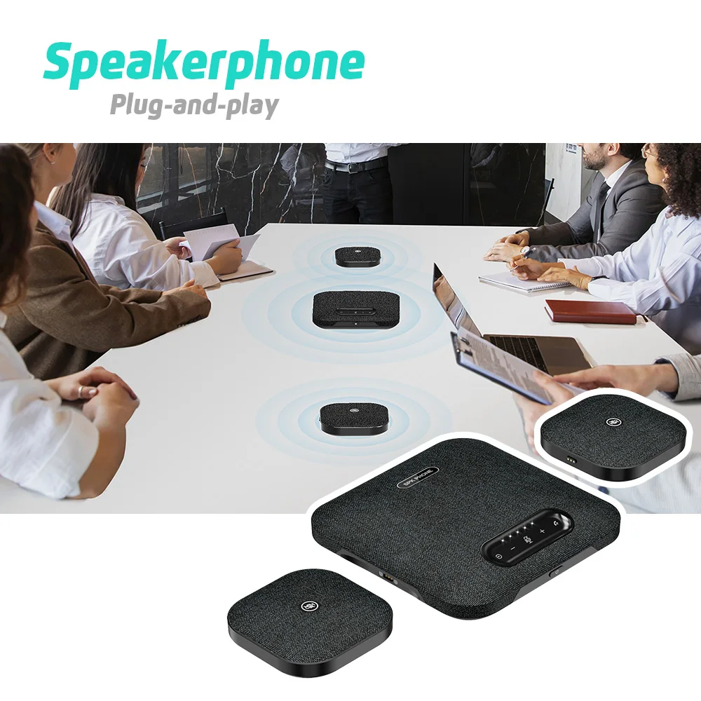Bluetooth 360 градусов DSP Конференц-громкоговоритель микрофон с шумоподавлением для аудиосъемки