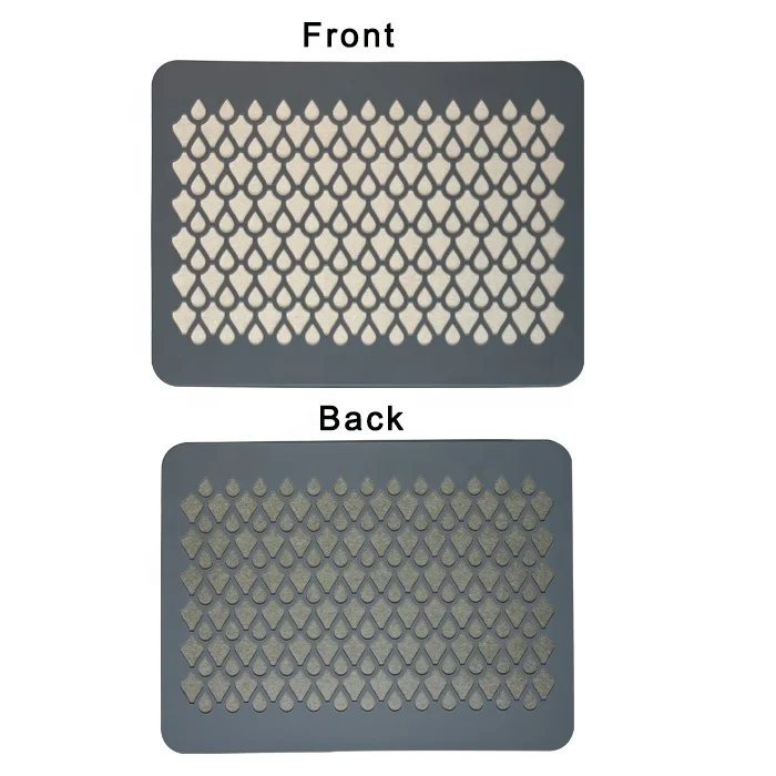 New Design Silicone Stone Kitchen Sink Diatomite  Absorbent Dish Drying Mats for Kitchen Counter