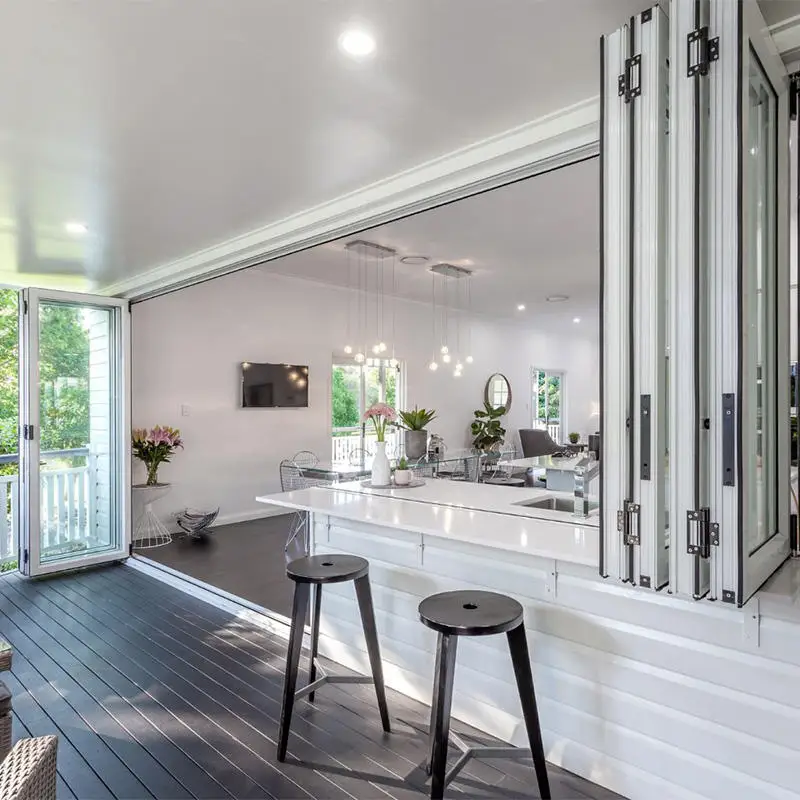 Vertical Kitchen Bar Aluminium Internal Bi Fold Up Glass Bifold Window Folding Windows