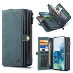 Phone wallet case leather phone case leather wallet floveme business leather wallet phone bag cases
