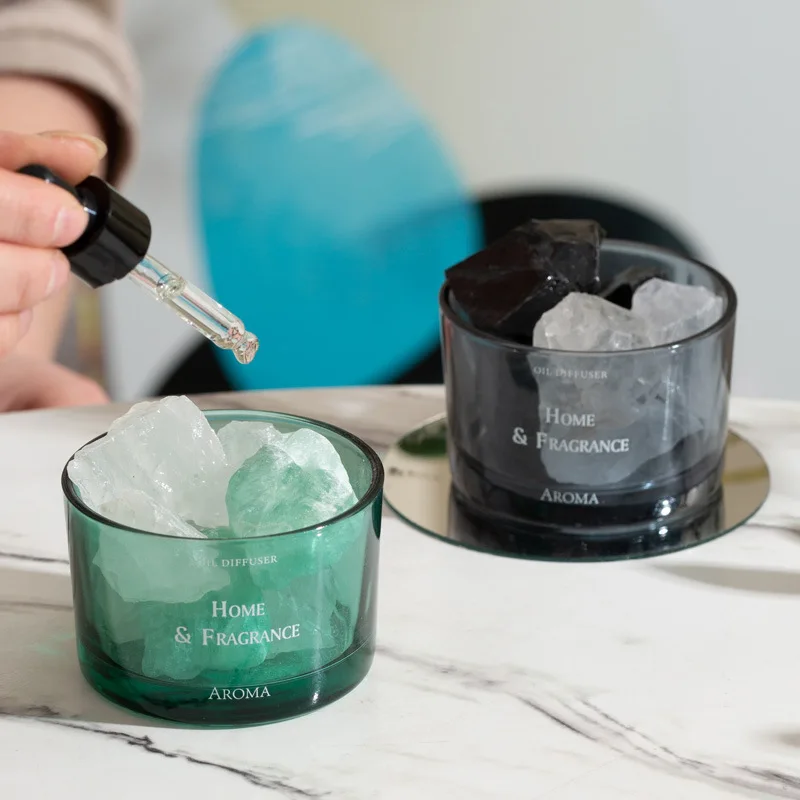 Home Decorative Fragrance Crystal Stone  Diffuser with Essential Oil Aromatherapy Stone Diffuser