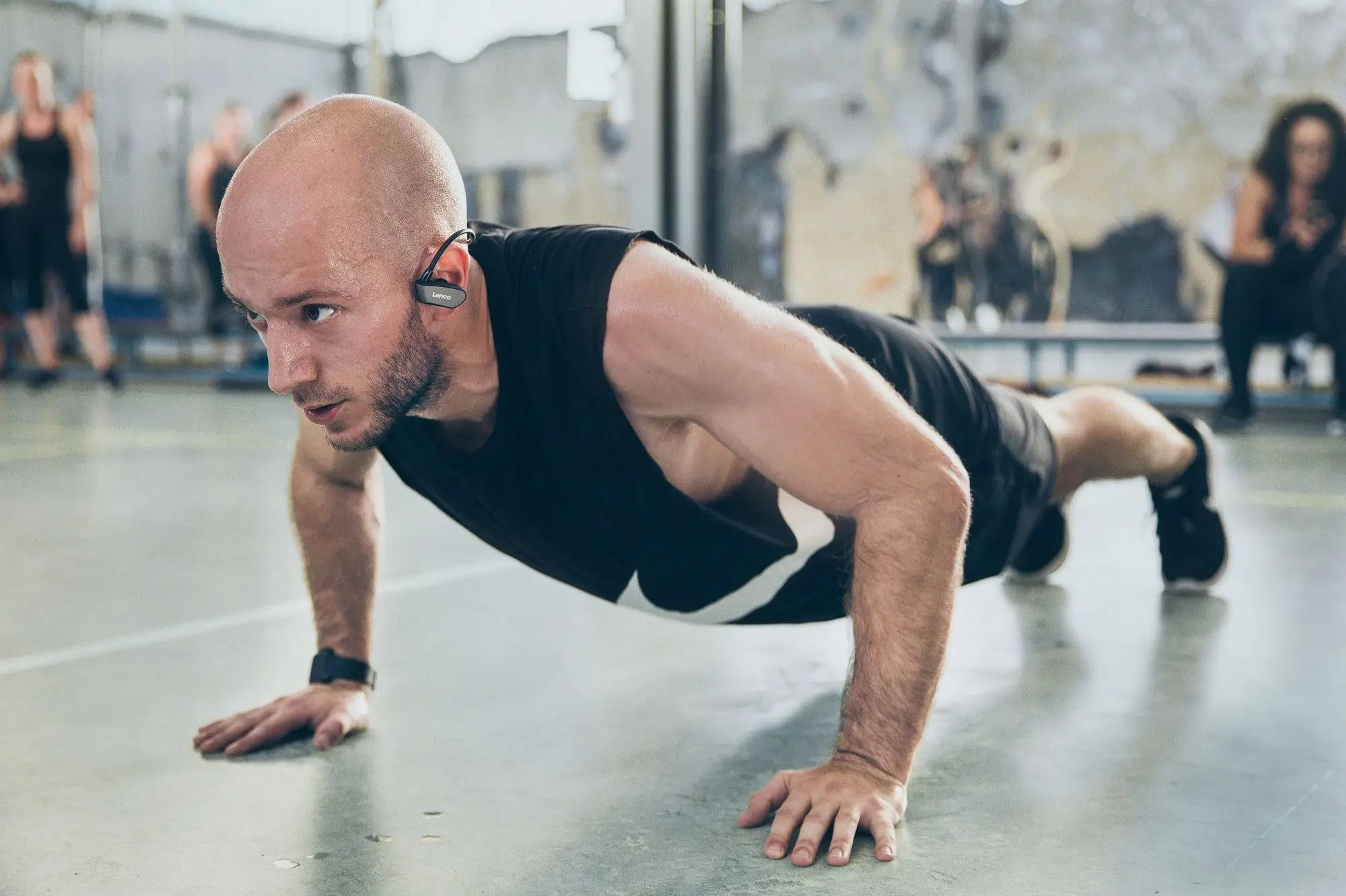 Audio Sports Stereo IPX8 Swimming waterproof BT Wireless earphone MP3 Musi Player