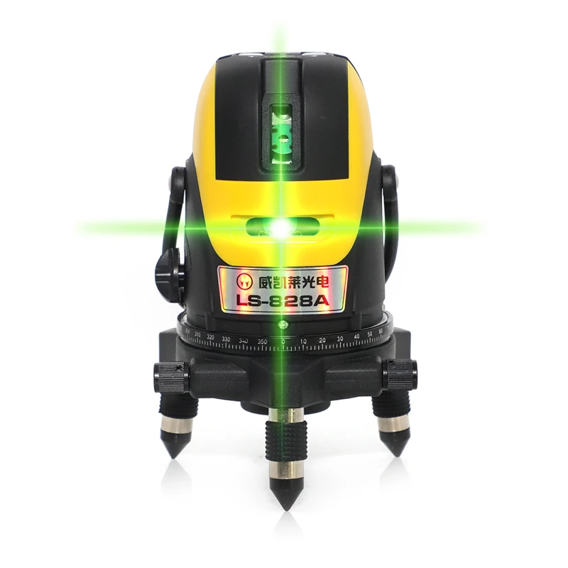 2 lines in china 360 green beam rotary cross line floor leveling land laser level meter