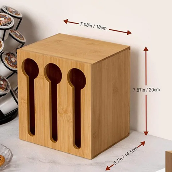 Customize Restaurant Wooden Cutlery Caddy Utensil Storage Holders For Stacking Flatware Fork Knife Spoon Organizer