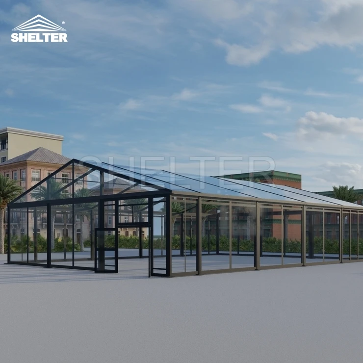 Commercial Black Aluminium Frame Marquee Tents Banquet Event Tent For 300 500 People