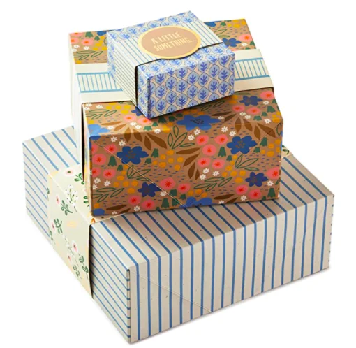 
empty gift boxes with Wrap Bands Assorted Sizes for Birthdays Bridal Showers box different sized gift boxes 