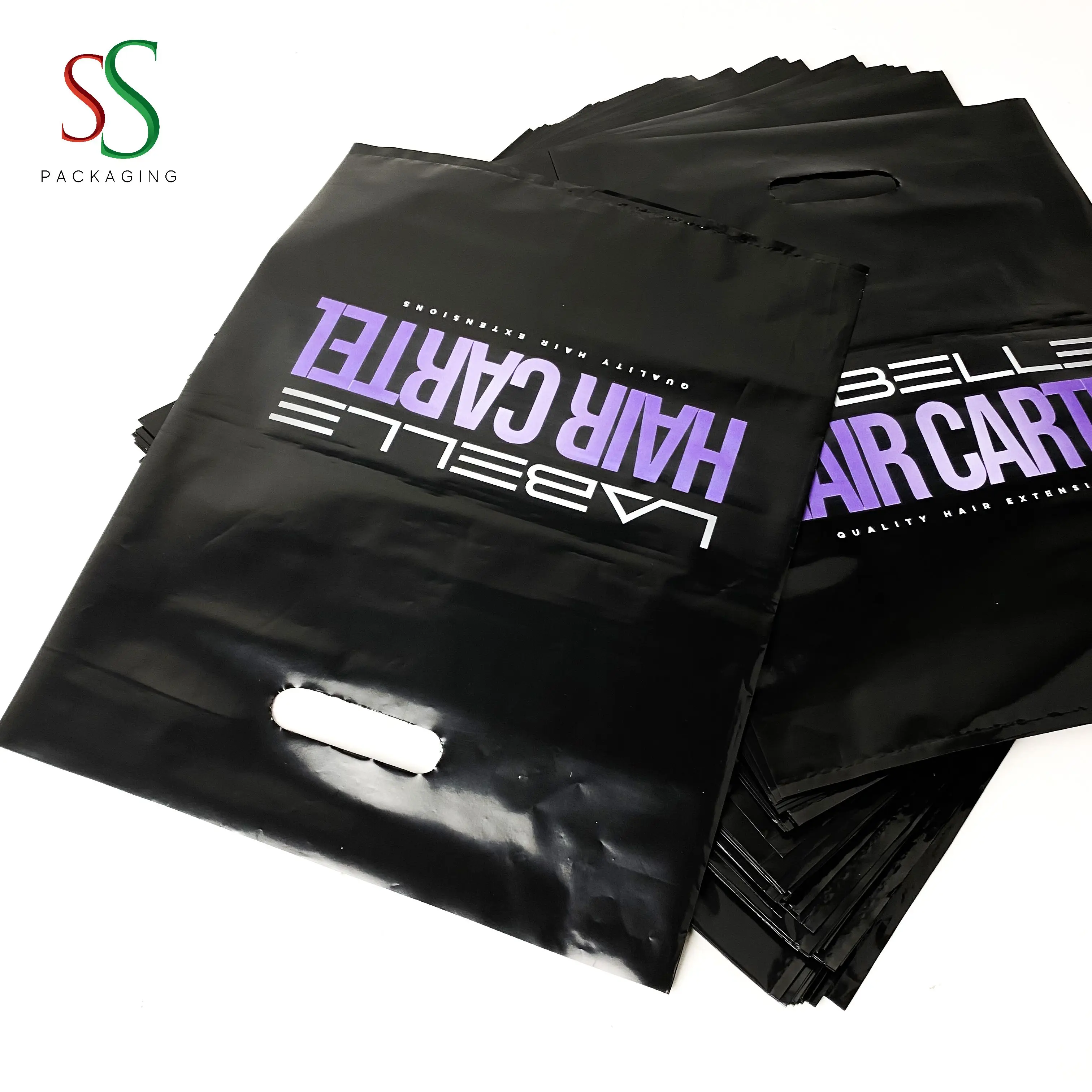 SS Hair Packaging Good Quality Bag for Shopping Plastic Bag with Logos