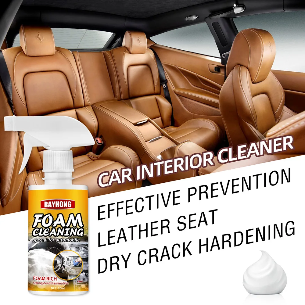 Powerful car interior cleaner high foam spray multi purpose car seat cleaner