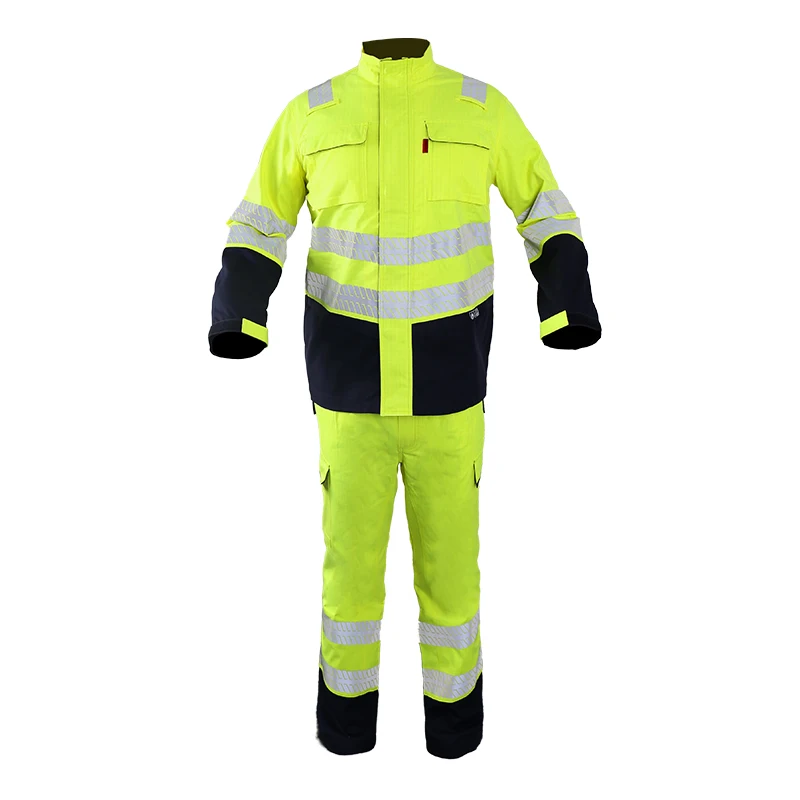 Uprotec new arrival Hi-vis  Modacrylic blend fabric Flame retardant clothing