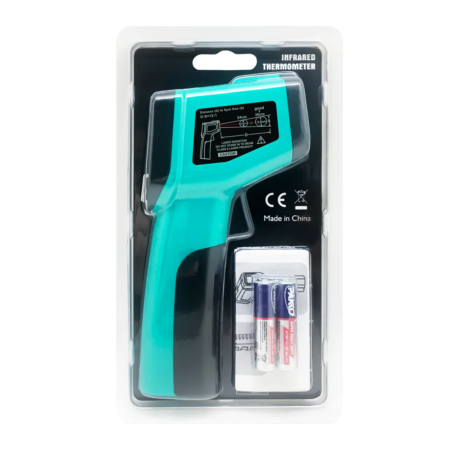 Manufacturer industrial non -contact Thermometer ir pyrometer 550c laser point gun black color Thermometer