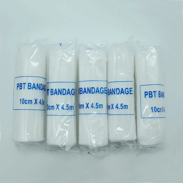 Skin friendly stretch gauze bandage medical conforming PBT bandage