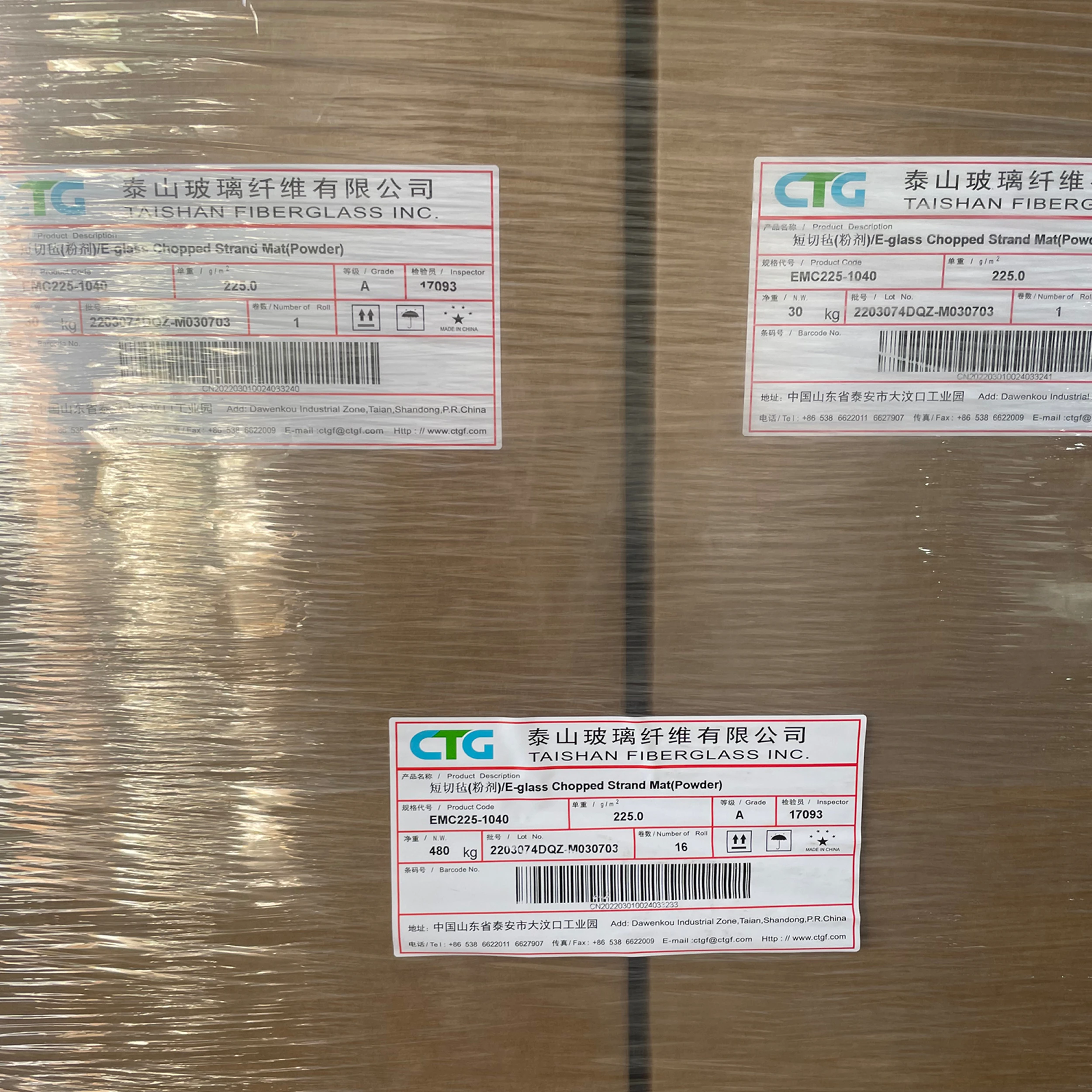 CTG fiberglass E-glass chopped strand mat 225/300/450