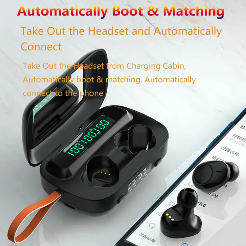 Free Sample M13 Tws Earbuds Truely New Product Tws Earbuds Portable Earphone Stereo Earbuds