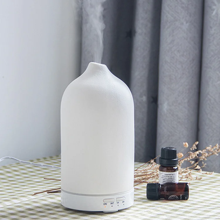 Newest White Ceramic Electric Essential Humidifier Fragrance Home Ultrasonic Aroma Therapy Essential Oil Diffuser