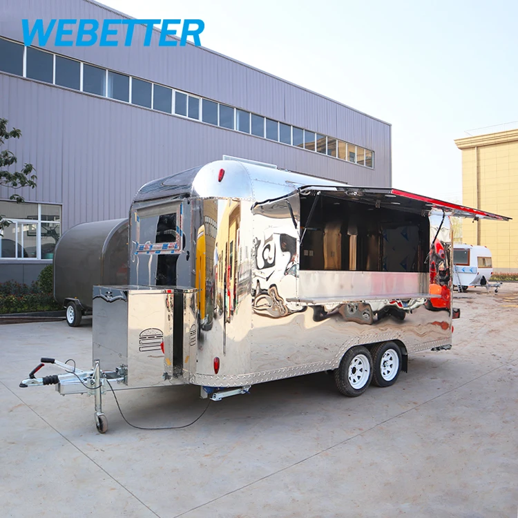 WEBETTER Mobile Bakery Food Truck Ice Cream Trailer Street Chicken Rotisserie Grill Food Trailer Foodtrucks For Sale Europe
