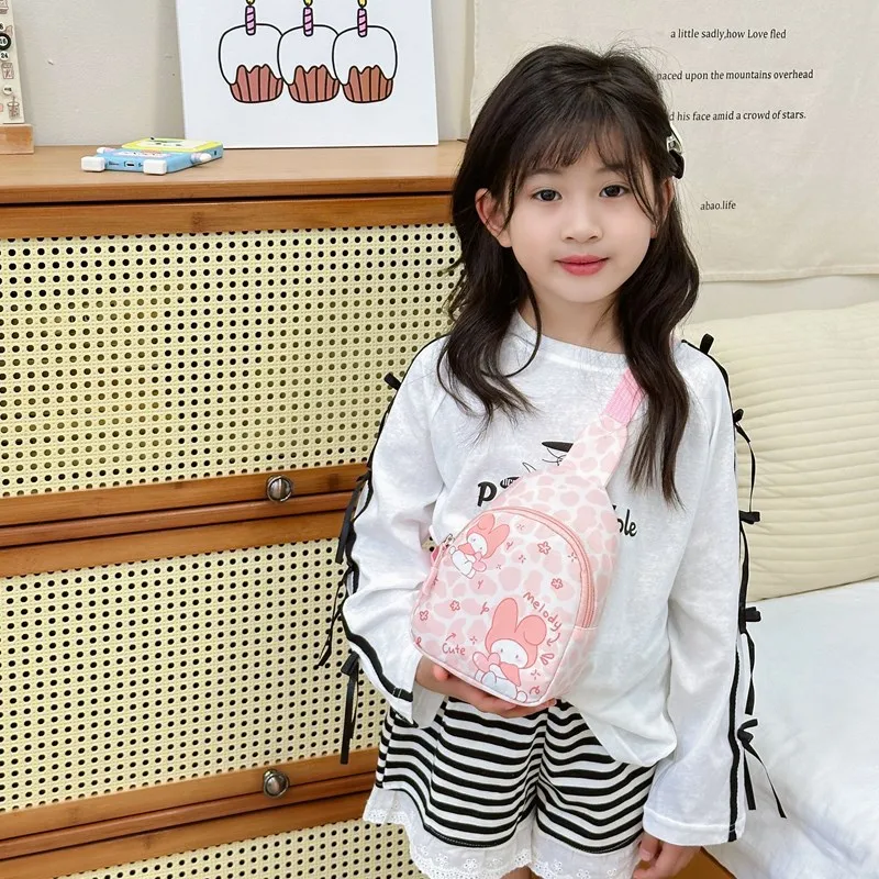 High Quality Popular Cartoon Lovely Melody Pochacco Kuromi Pom Pom Purin Crossbody Bag Plush Doll Handbag Shopping Tote For Kids