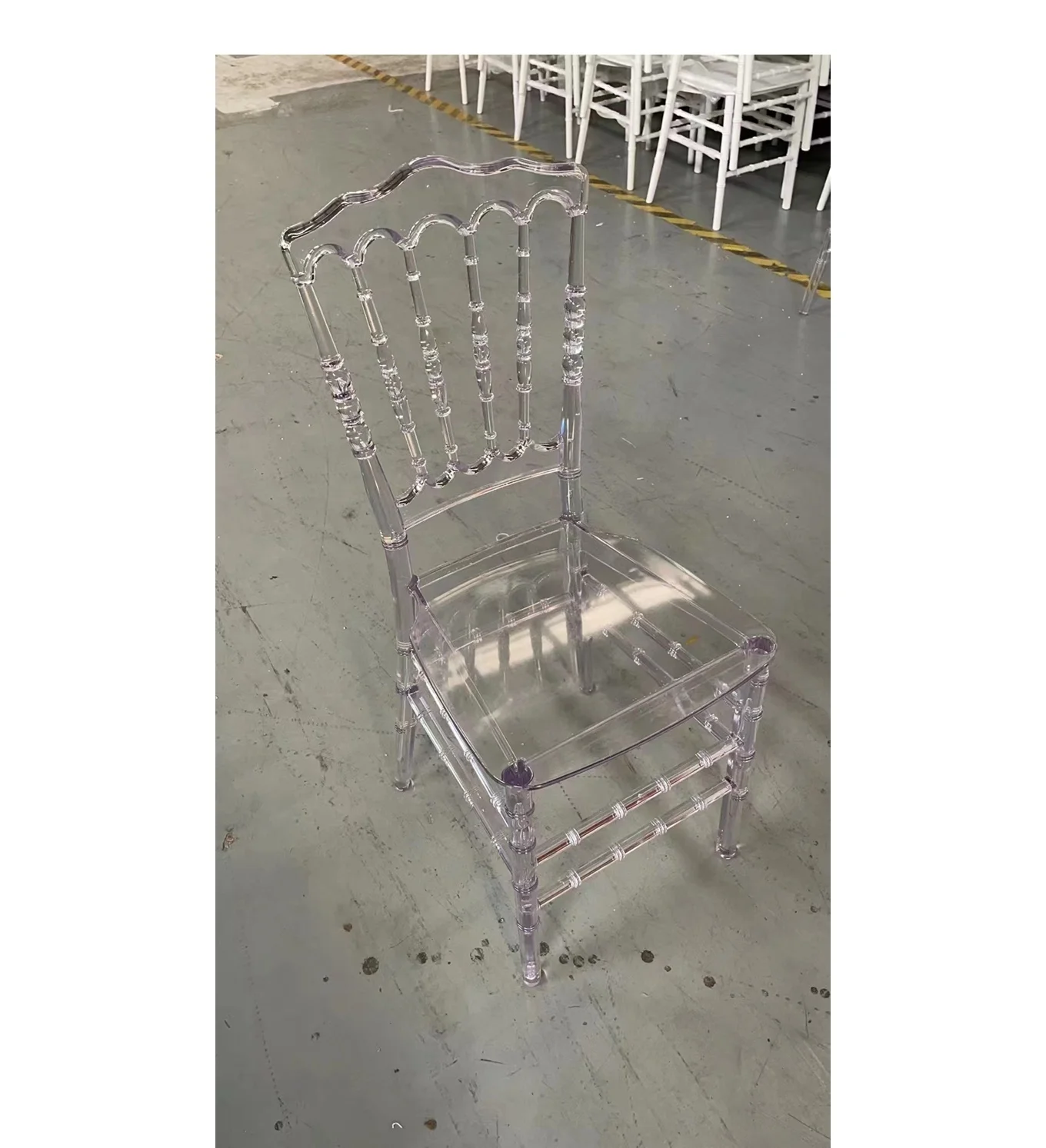Wholesale Hotel Stackable Transparent Clear Chavari Tiffany Acrylic Chairs For Weddings And Banquet