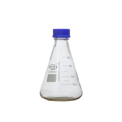 Customized wholesale laboratory glassware factory direct sale high quality Borosilicate glass conical flask with cover