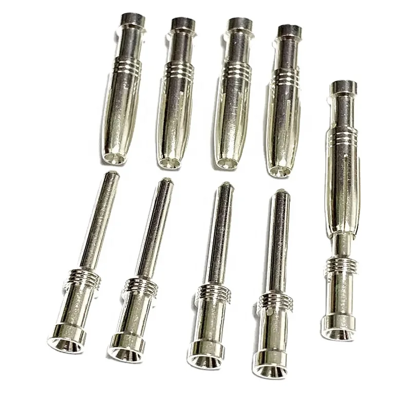 Customized Male Female Electrical Lock Spring Loaded customization connectors round contact terminals pins Copper Wiring Connect