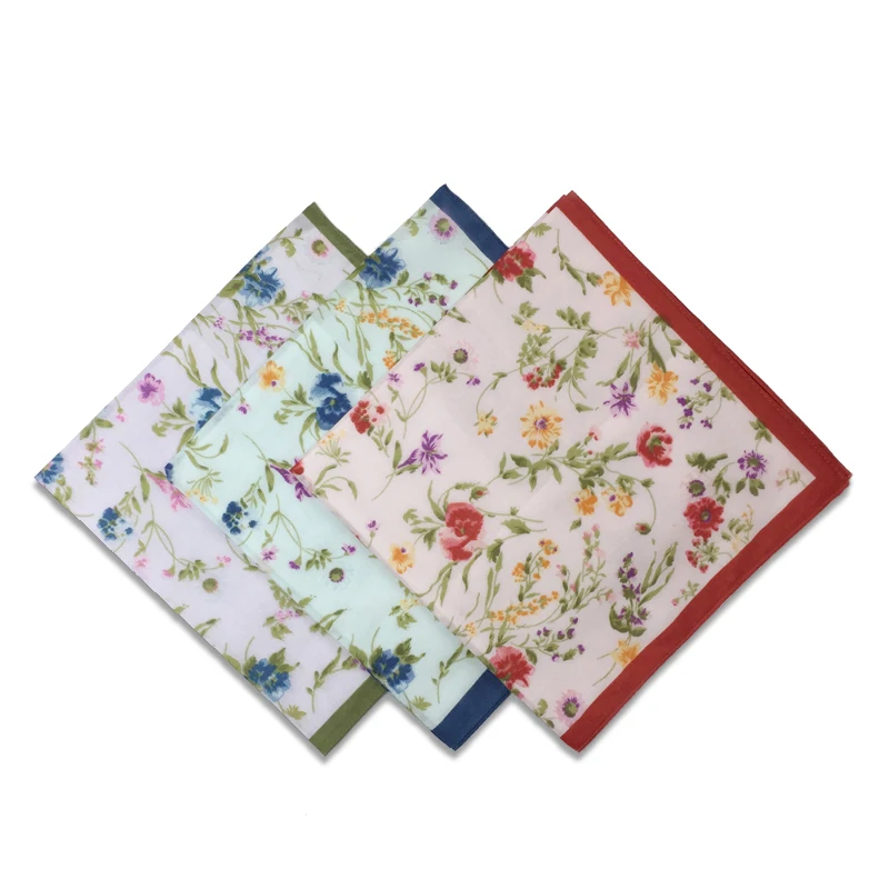 double pocket square denim American red cotton blue handkerchief pocket squares for mens suits