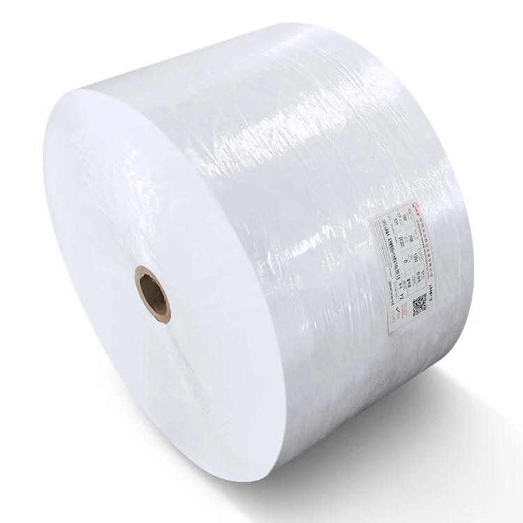 Factory High Quality Bopp Vinyl Sticker Jumbo Roll Label Self Adhesive Label Pp Sticker Roll Flexo and offset Jumbo roll
