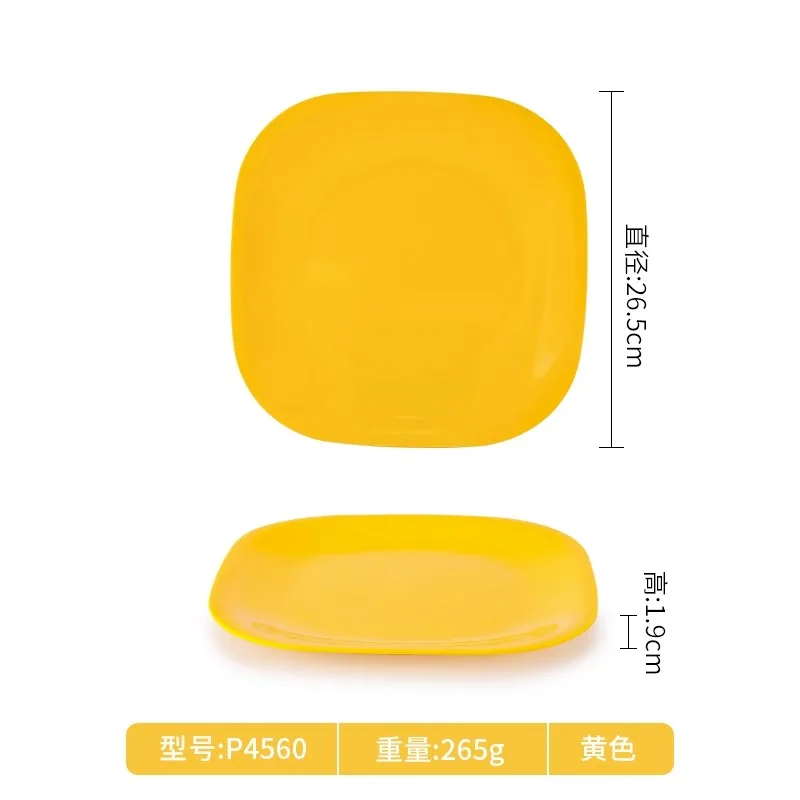 Hot Sale Thailand square melamine plates melamine dinnerware wholesale unbreakable plastic melamine dishes