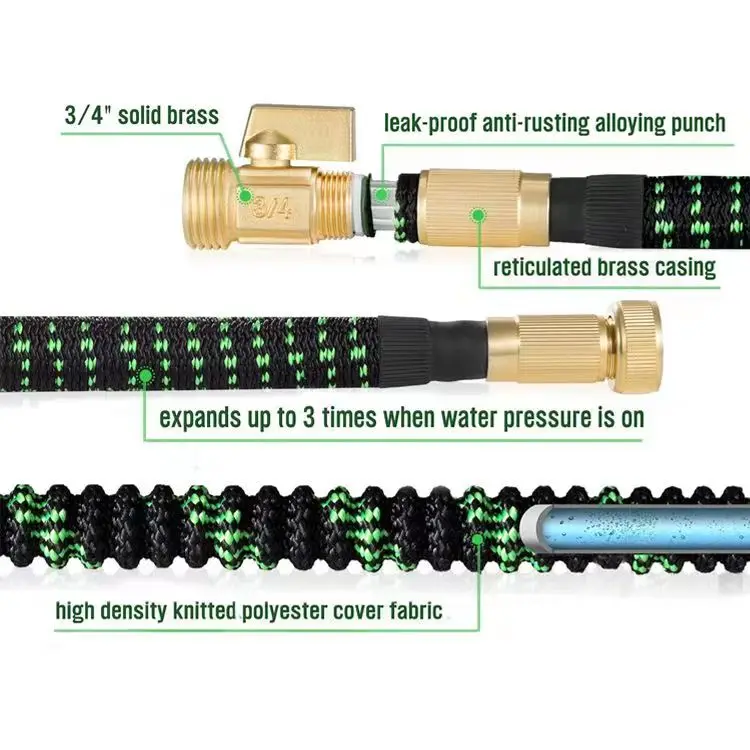 Hot Selling Expandable Stretchy Garden Hose High Pressure Water Hoses With Garden Hose Reel