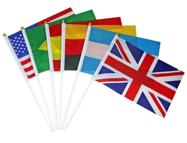 national flags customer size hand flags