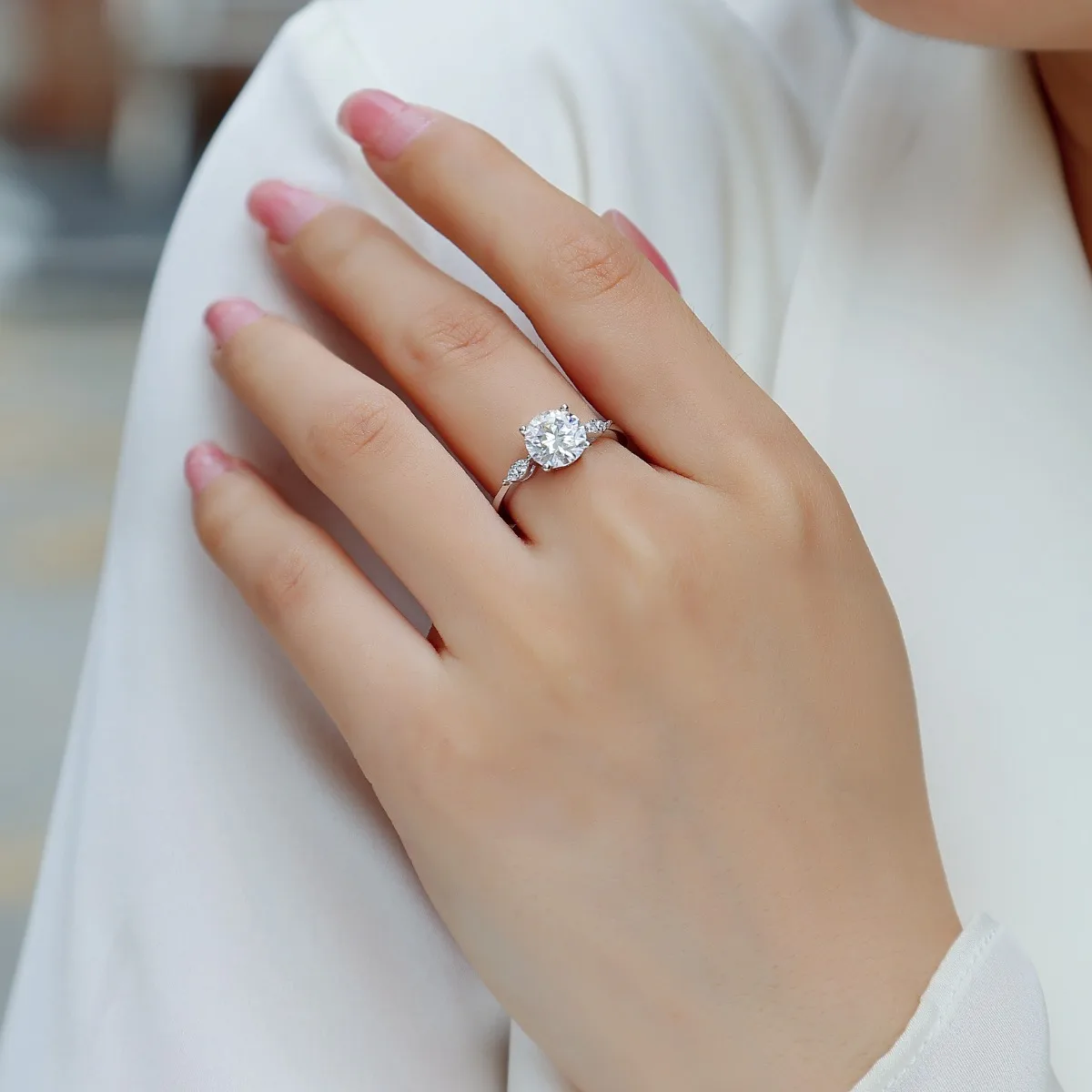 Zanlong 13747 3 Stones Fashion wholesale Jewelry Inspired Design Bling Jewelry Ring Latest Diamond Women Engagement Wedding Ring