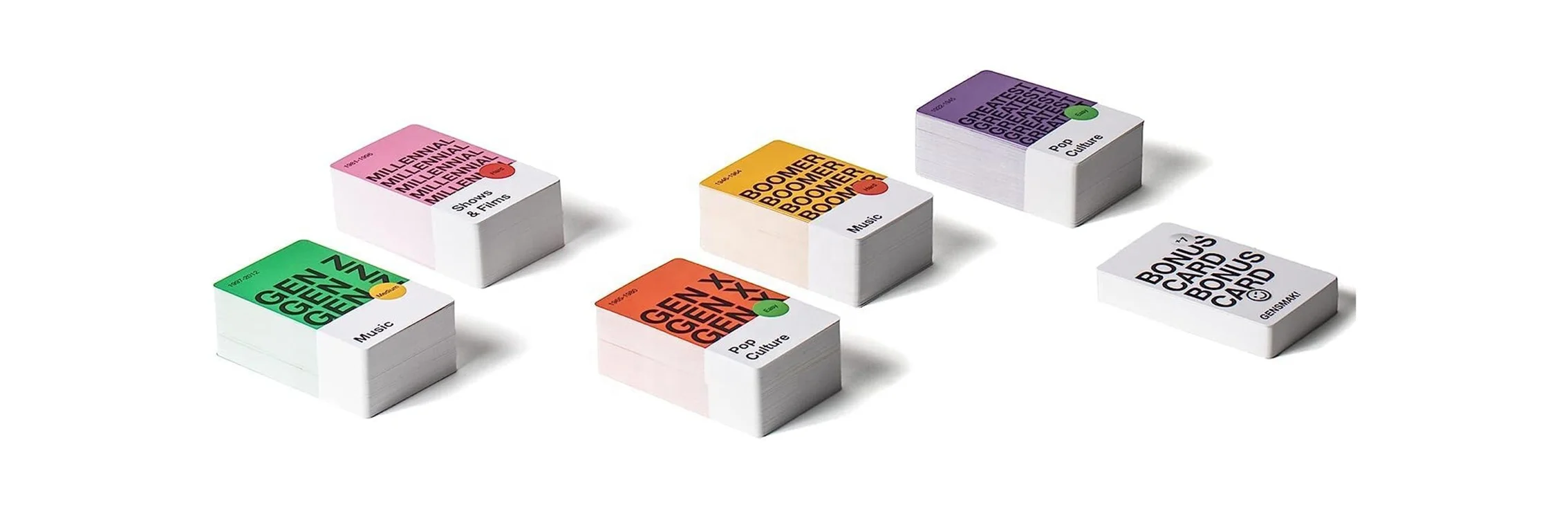 A Trivia Game for the Generations Gen Z Millennial Gen X Boomer Family Games Card Games for Adults & Kids