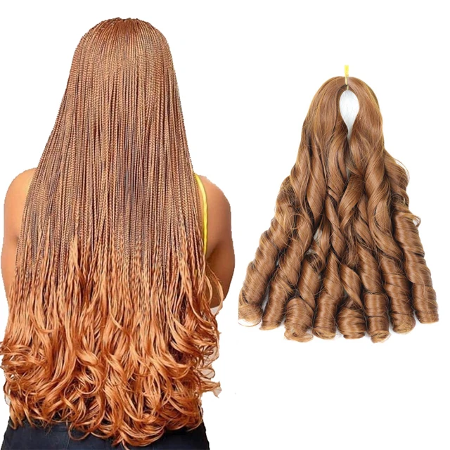 Synthetic Loose Body Wave Spiral Curls Hair French Curly Crochet Braids Wavy Pony Curly Twist 150g Braiding Hair Extensions