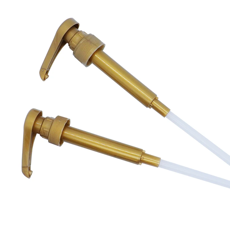 Hot Sale Plastic 28/400 28/410 Gold Sauce Syrup Pump Dispenser for Bottles