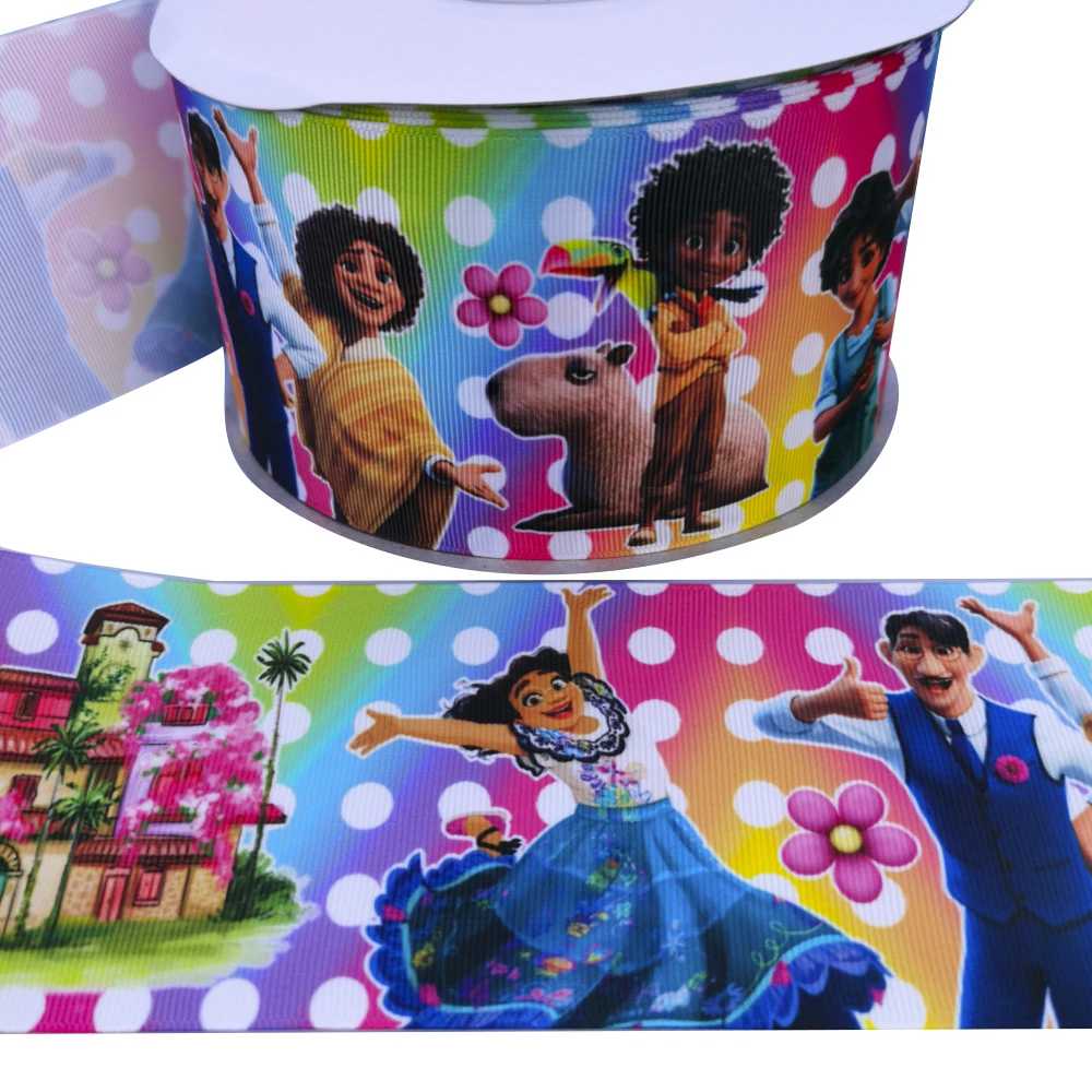 RIMIS Ribbons 75mm  Custom Printed Popular Movie Designs Grosgrain Ribbon For Gift