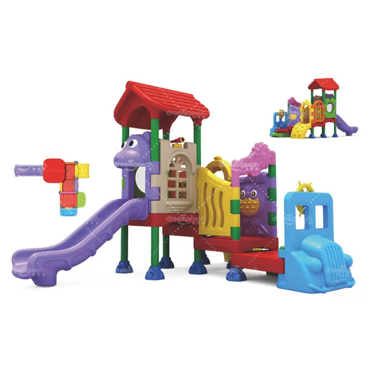 Dream Catch toddler small plastic slide set kids equipment outdoor playground for kindergarten