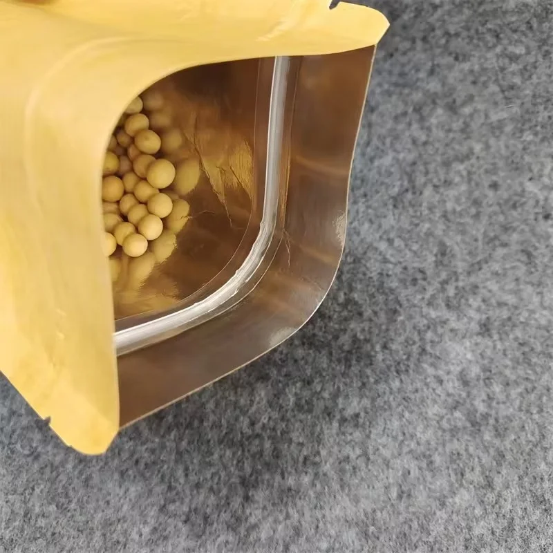 AIMES Aluminized kraft paper bag 100g 120g 150g stand up pouches packaging kraft paper bag with window