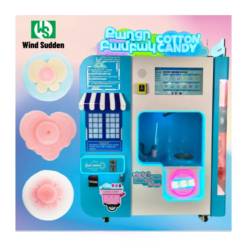 Wall Luxury Unmanned Bar 24 Hour Cashless Coin Operation Mini Kids Snack Cotton Candy Vending Machine For Retail Items