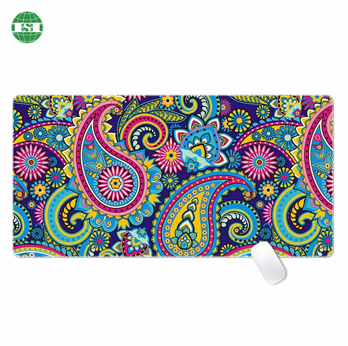 Rectangle shaped tribe graphic print Large  mousepads vintage flower design anti-slip rubber gaming mats XXL
