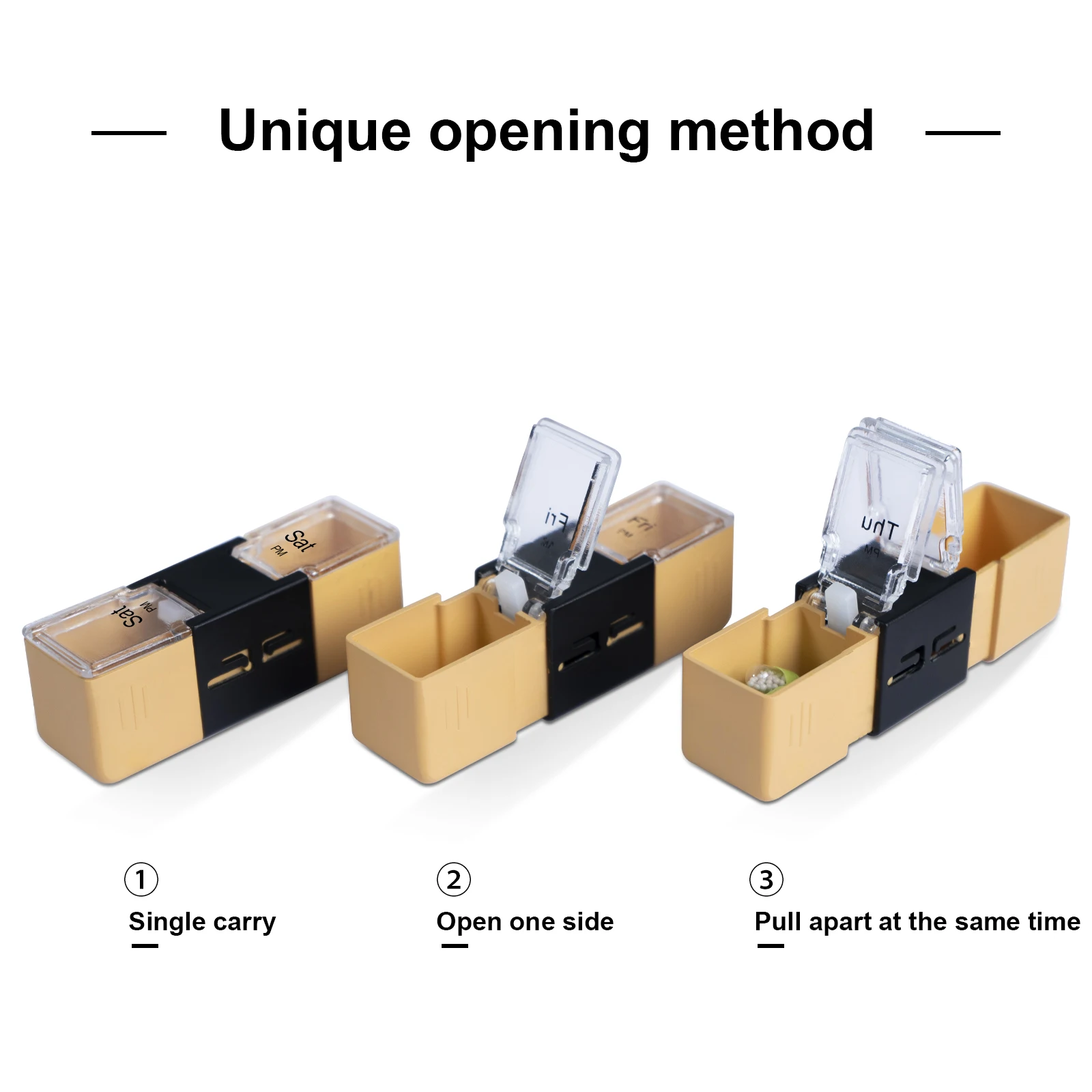 OEM Medicine case BPA Free Pill Organizer Box For AM/PM Weekly Pill Storage Cases with Customize