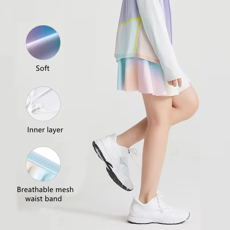 ODM kids activewear colorful tennis skirt soft dancing skirts