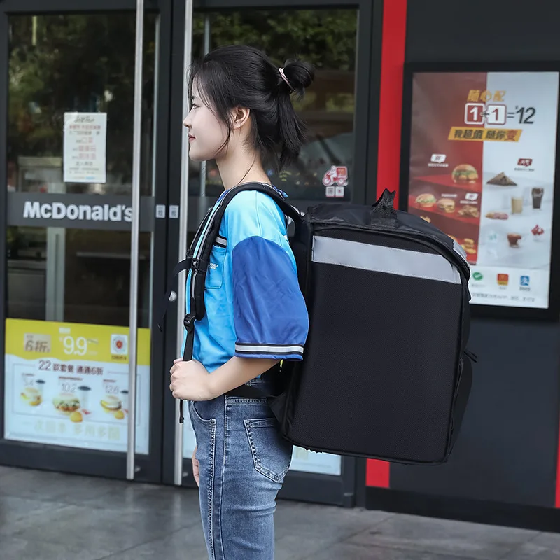 Takeaway box heat preservation refrigerator box shoulders layered delivery box rider super delivery waterproof heat