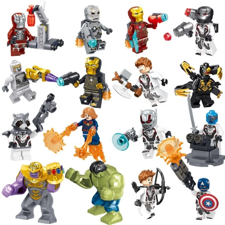 
marvel action figures mini bricks compatible super heroes Legoes building blocks toys 