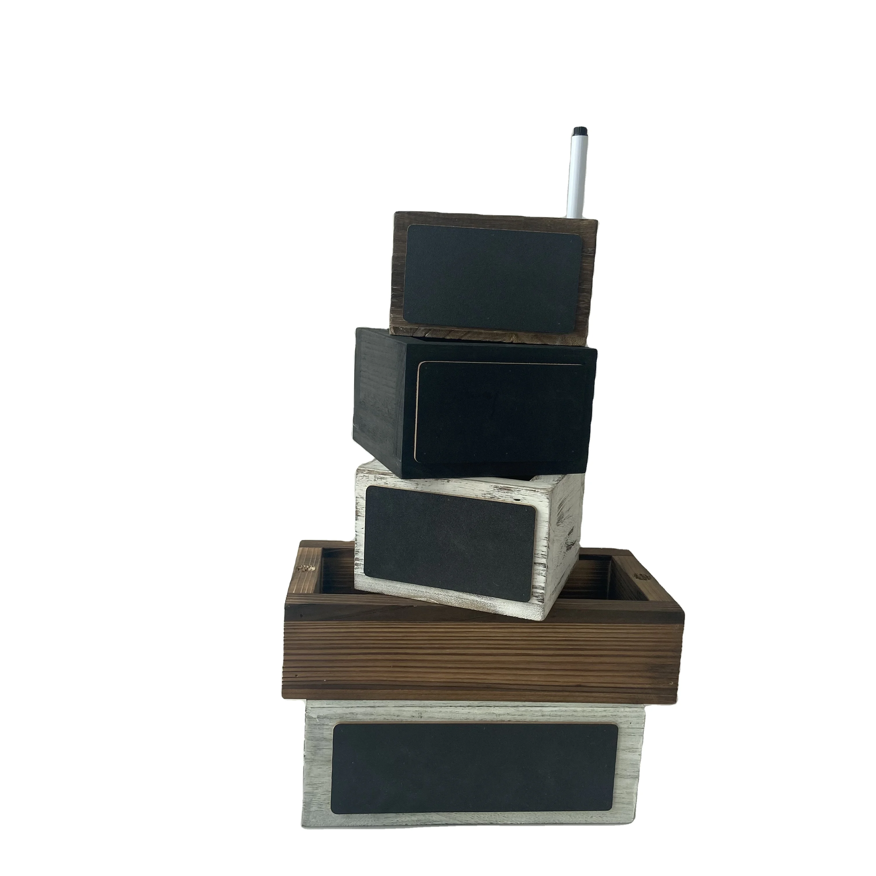 
H-049 Rustic Solo Disposable Cup Holder with Marker Slot,Large Mark Your Cup & Drink Up Solo Cup Holder 