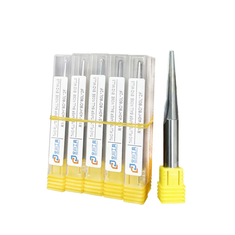 Jinchuan hot sale Carbide Tungsten Taper Ball Nose End Mills CNC tool Woodworking milling cutter router bit